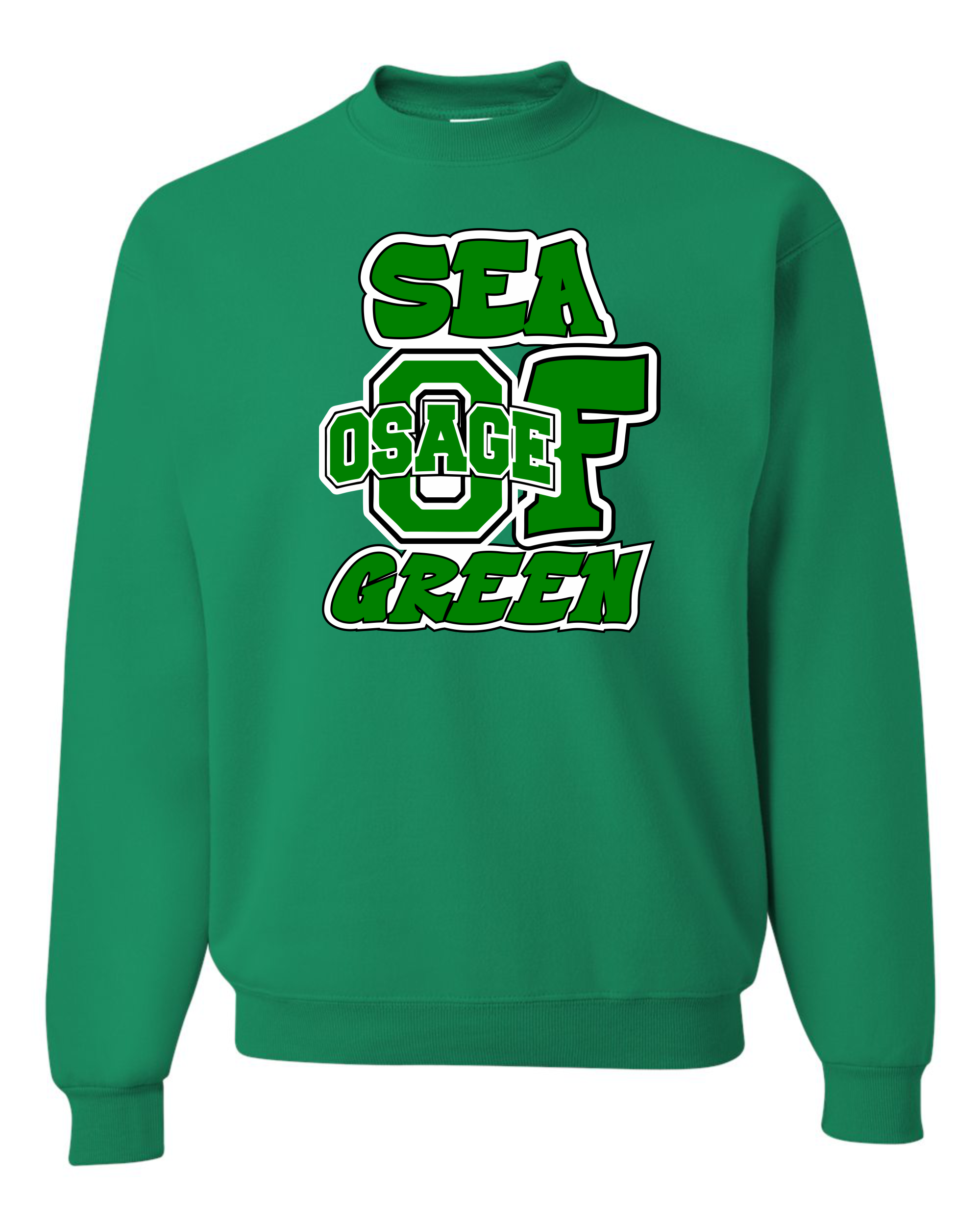 Osage Green Devils "Sea of Green" - Crew Sweatshirt - Image 3